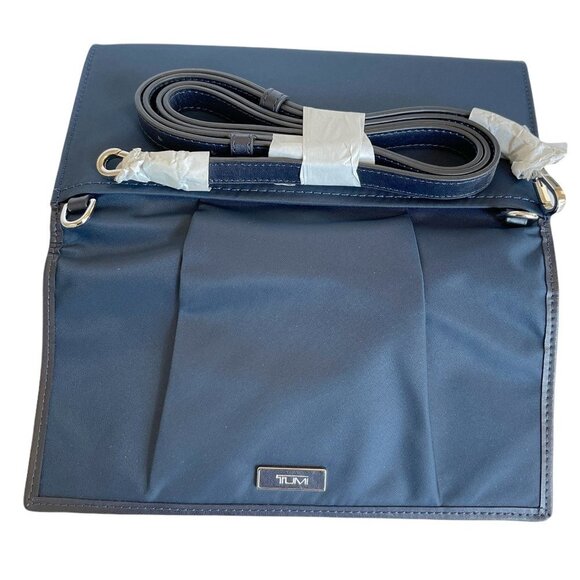 Tumi Zoe Convertible Phone Crossbody Bag/Clutch, Navy Blue Nylon - Picture 10 of 13